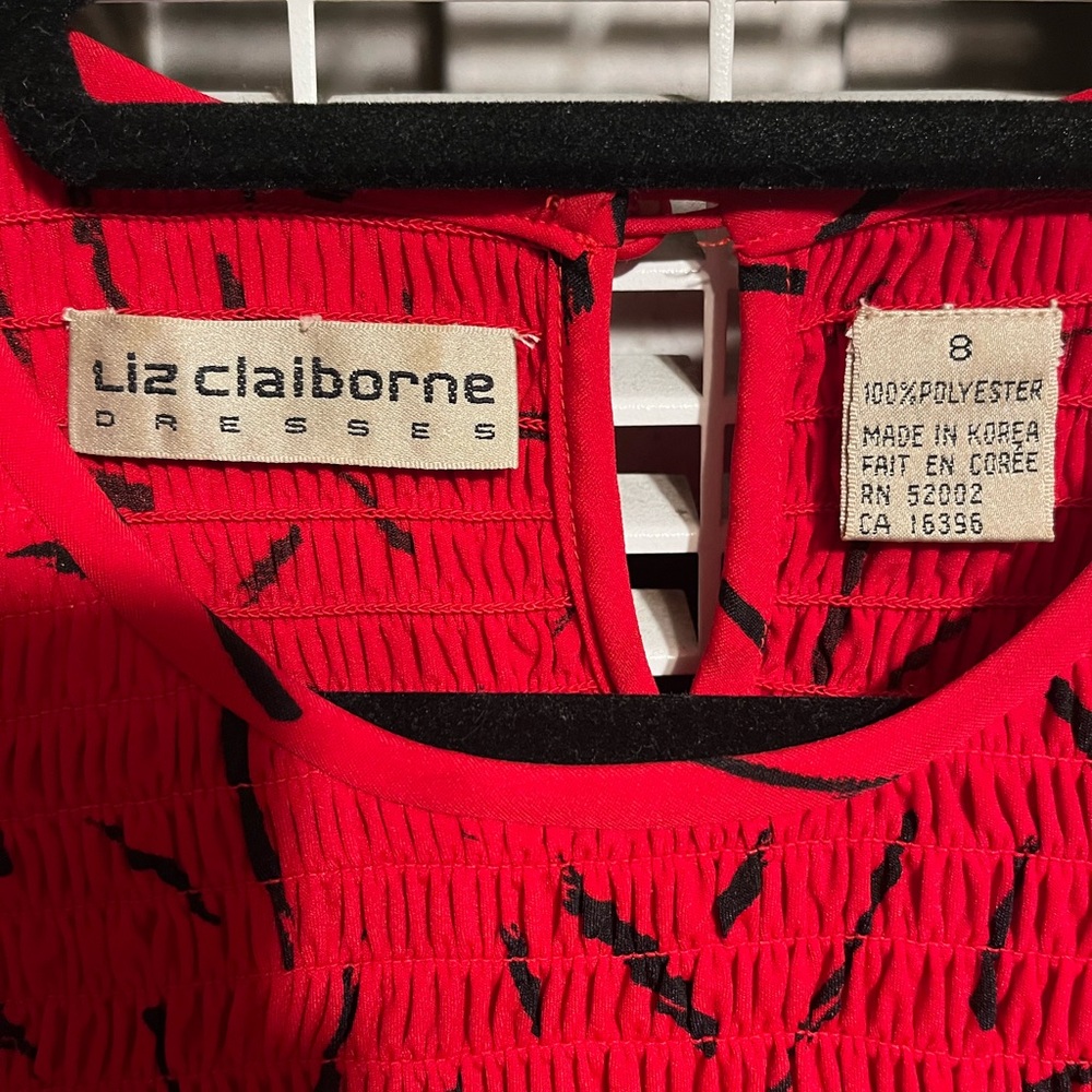 Vintage Liz Claiborne red dress - Picture 3 of 3